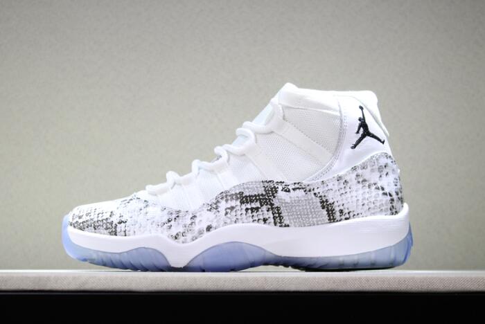 Air Jordan 11 White Snakeskin Shoes